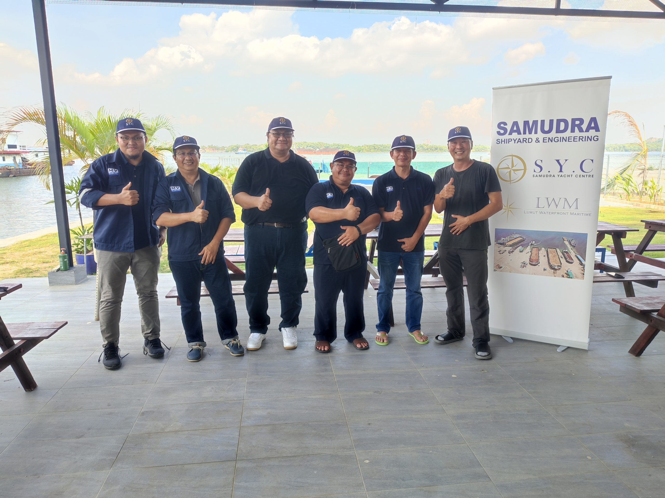 MY Classification staff on a site visit to Samudra Shipyard, Lumut