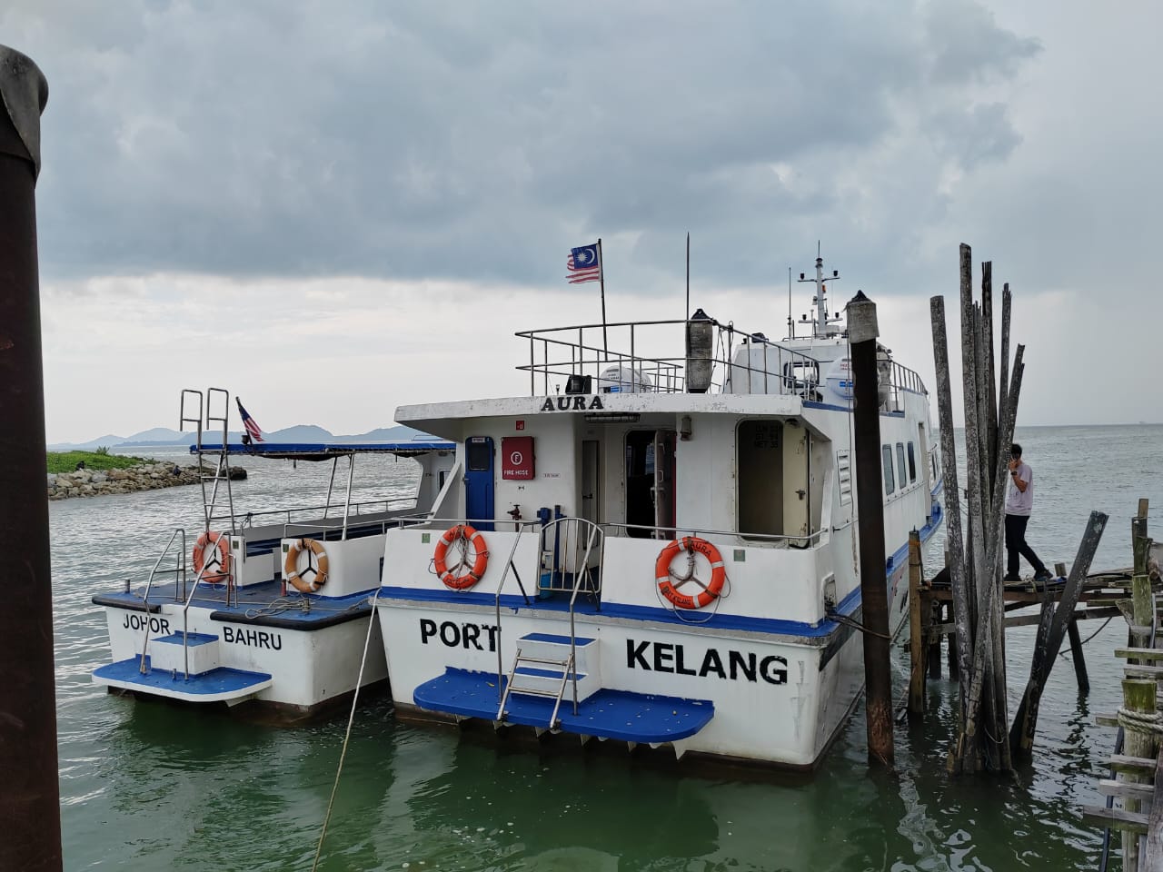 Passenger ferry Aura moored at Port Kelang
