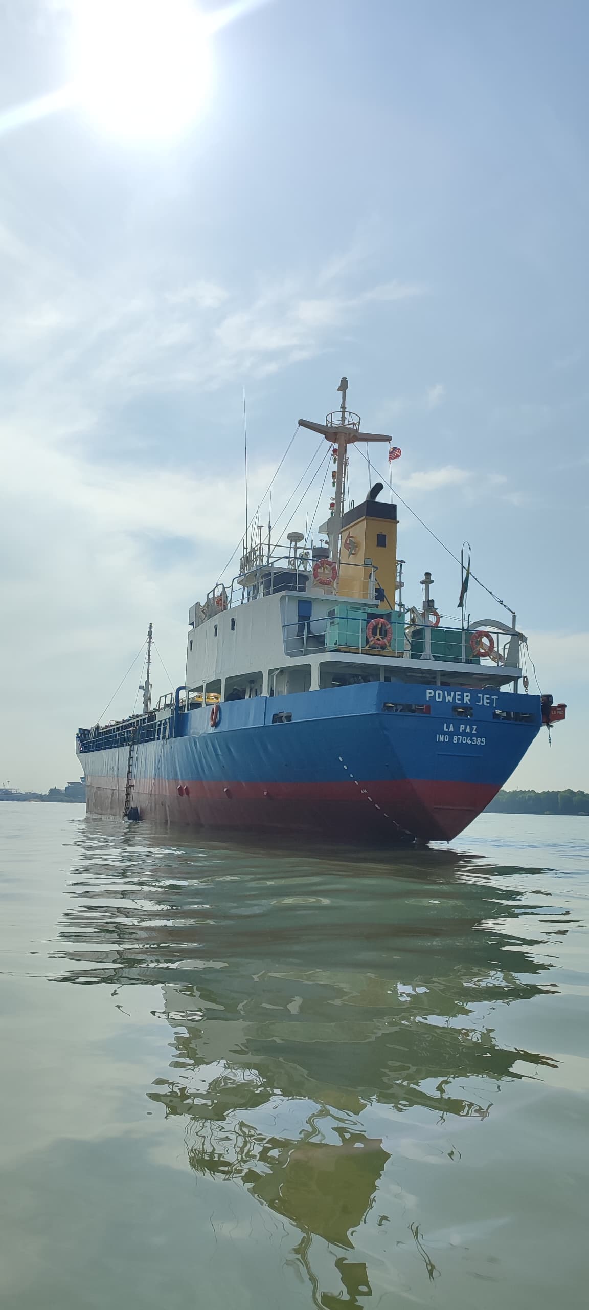 Cargo vessel Power Jet at anchor